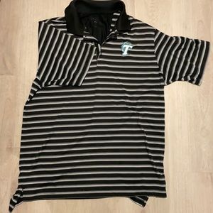 Tulane Striped Adidas Golf Shirt